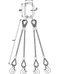 Quadruple Legs Wirerope Sling